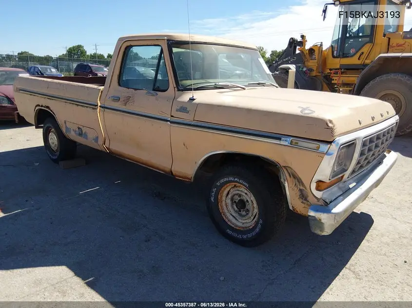 1978 Ford Bronco VIN: F15BKAJ3193 Lot: 45357387