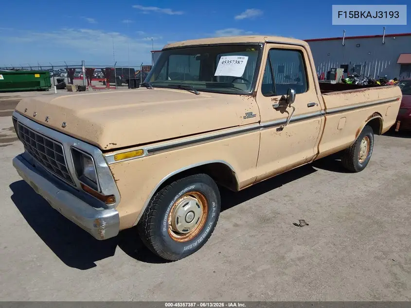 1978 Ford Bronco VIN: F15BKAJ3193 Lot: 45357387