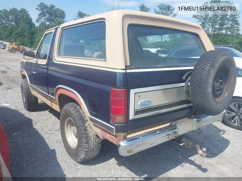 1984 Ford Bronco U100 VIN: 1FMEU15H9ELA82780 Lot: 45334075