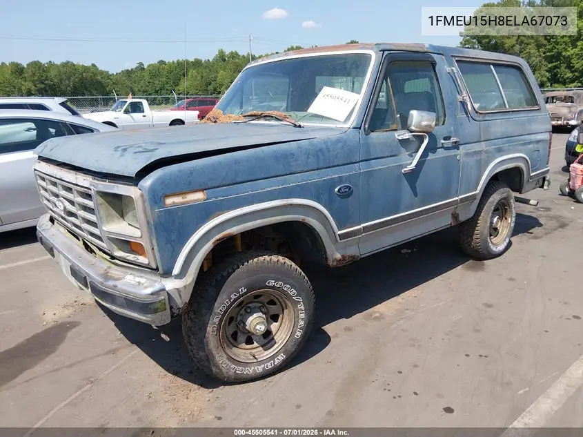1984 Ford Bronco U100 VIN: 1FMEU15H8ELA67073 Lot: 45505541