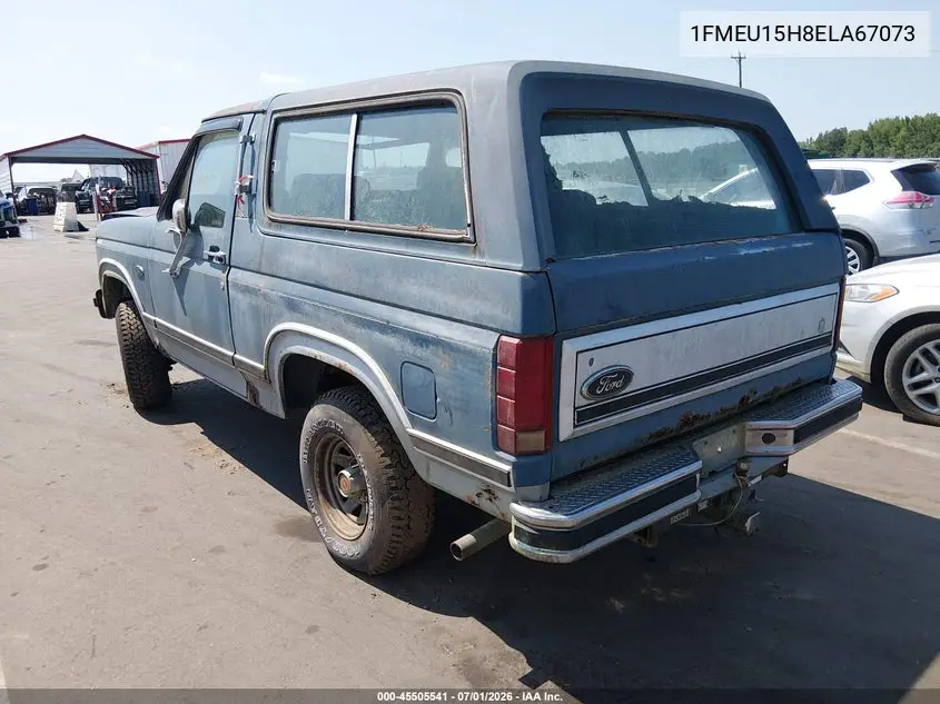 1984 Ford Bronco U100 VIN: 1FMEU15H8ELA67073 Lot: 45505541