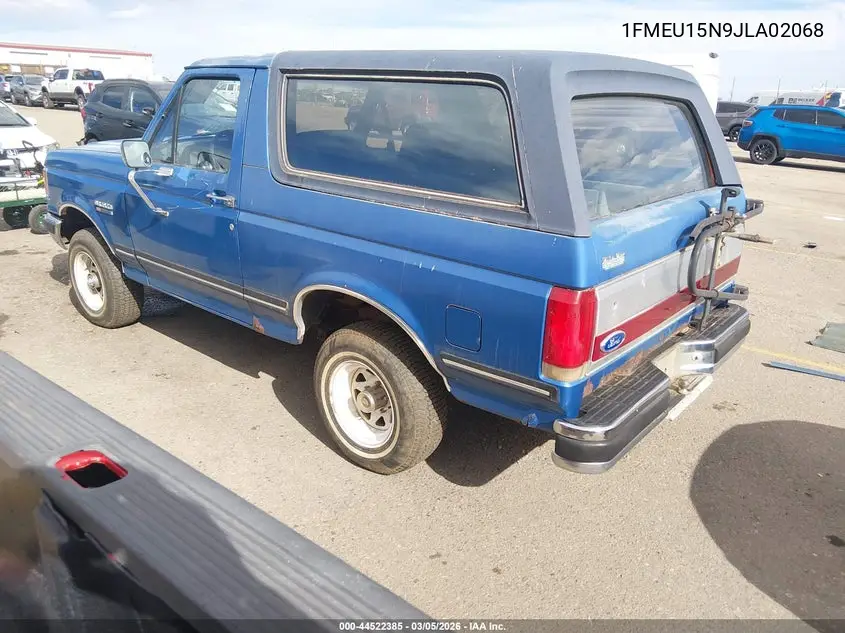 1988 Ford Bronco U100 VIN: 1FMEU15N9JLA02068 Lot: 44522385