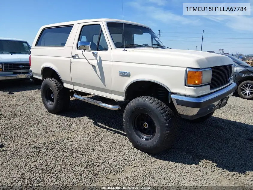 1990 Ford Bronco U100 VIN: 1FMEU15H1LLA67784 Lot: 45447406