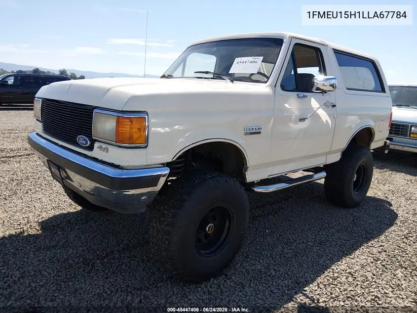 1990 Ford Bronco U100 VIN: 1FMEU15H1LLA67784 Lot: 45447406