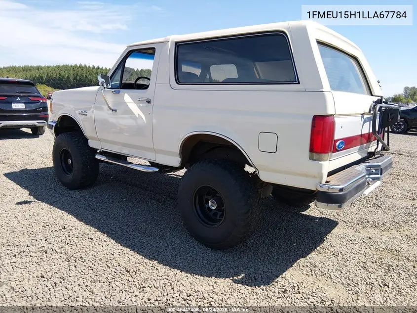 1990 Ford Bronco U100 VIN: 1FMEU15H1LLA67784 Lot: 45447406