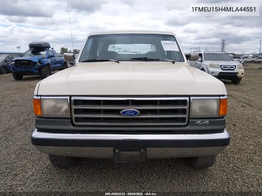 1991 Ford Bronco U100 VIN: 1FMEU15H4MLA44551 Lot: 45263333