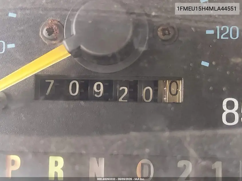 1991 Ford Bronco U100 VIN: 1FMEU15H4MLA44551 Lot: 45263333