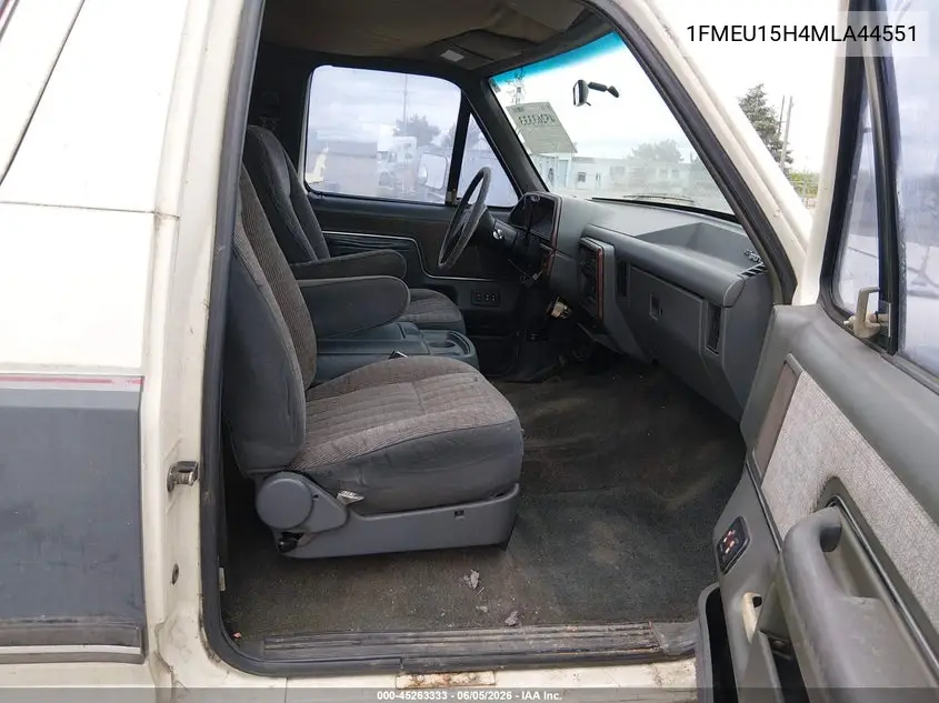 1991 Ford Bronco U100 VIN: 1FMEU15H4MLA44551 Lot: 45263333