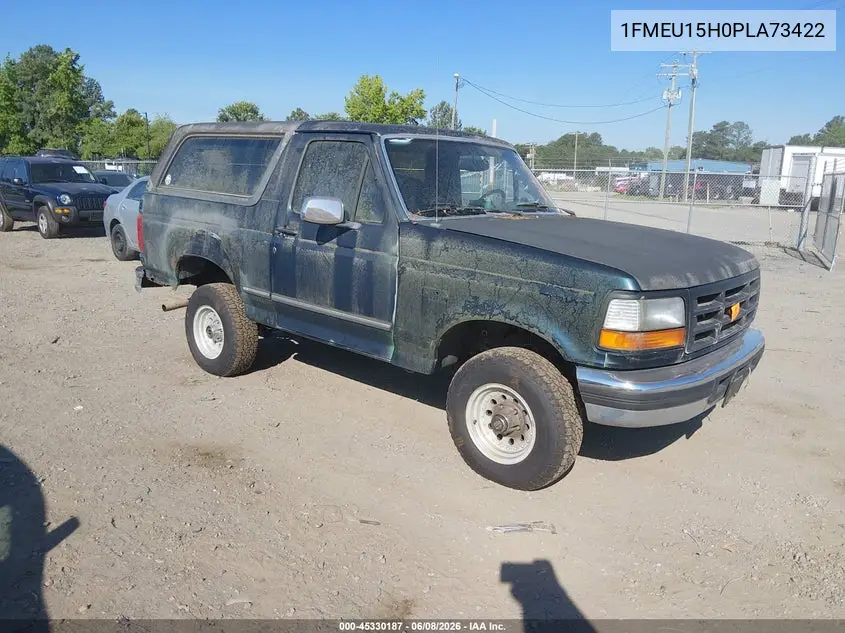 1993 Ford Bronco U100 VIN: 1FMEU15H0PLA73422 Lot: 45330187