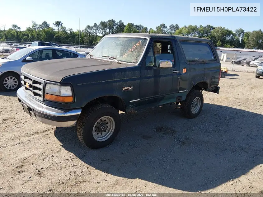 1993 Ford Bronco U100 VIN: 1FMEU15H0PLA73422 Lot: 45330187