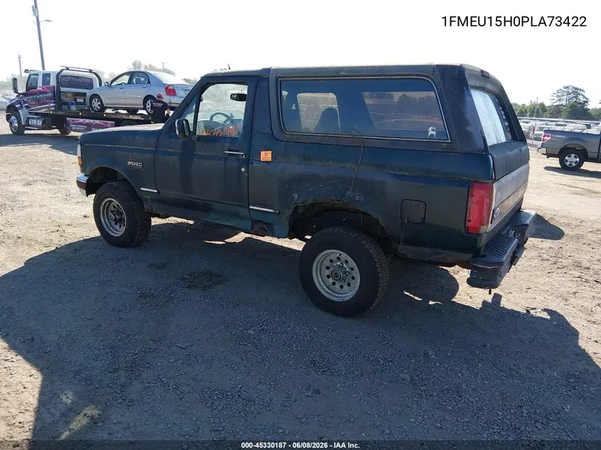 1993 Ford Bronco U100 VIN: 1FMEU15H0PLA73422 Lot: 45330187
