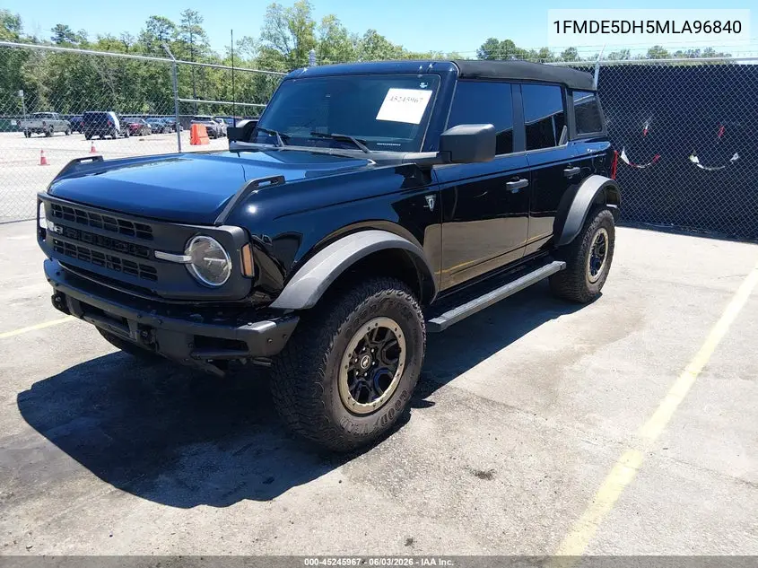 2021 Ford Bronco VIN: 1FMDE5DH5MLA96840 Lot: 45245967