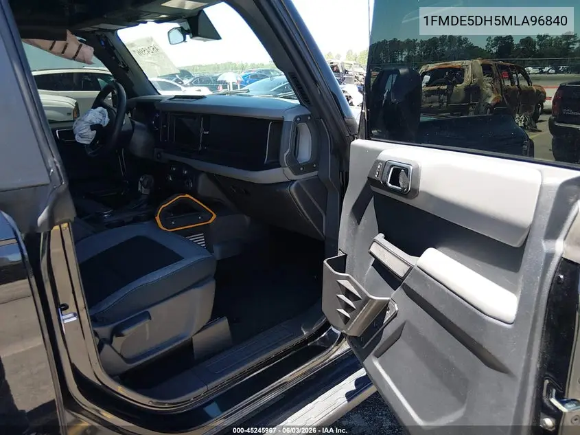 2021 Ford Bronco VIN: 1FMDE5DH5MLA96840 Lot: 45245967