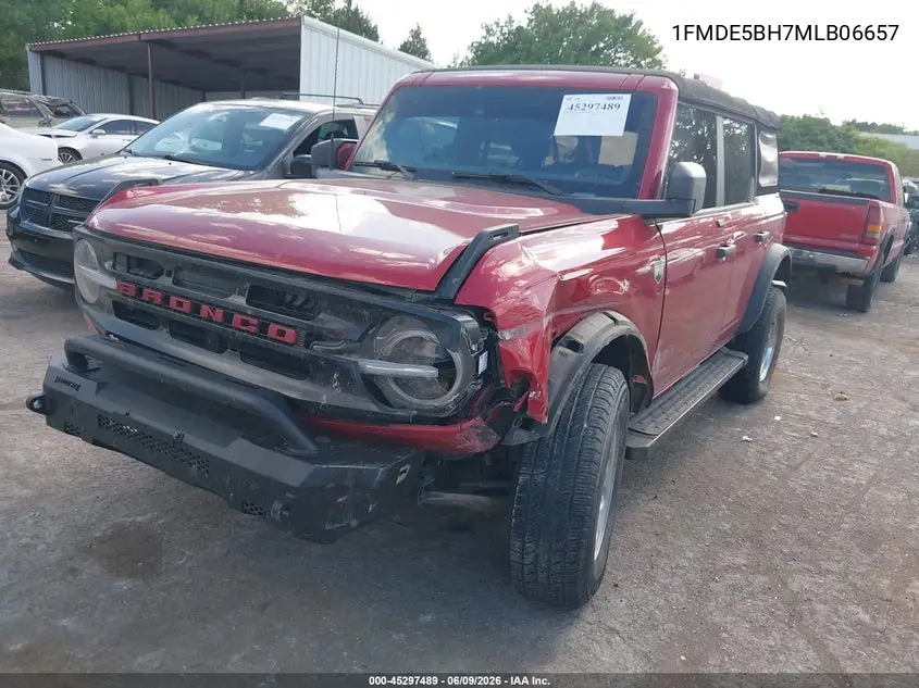 2021 Ford Bronco Big Bend VIN: 1FMDE5BH7MLB06657 Lot: 45297489