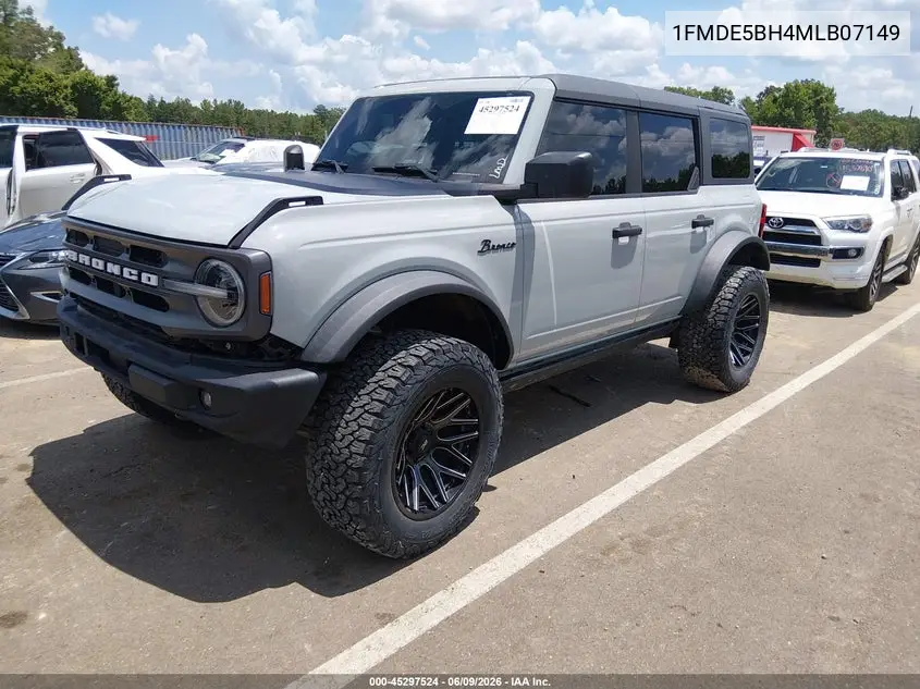 2021 Ford Bronco Big Bend VIN: 1FMDE5BH4MLB07149 Lot: 45297524