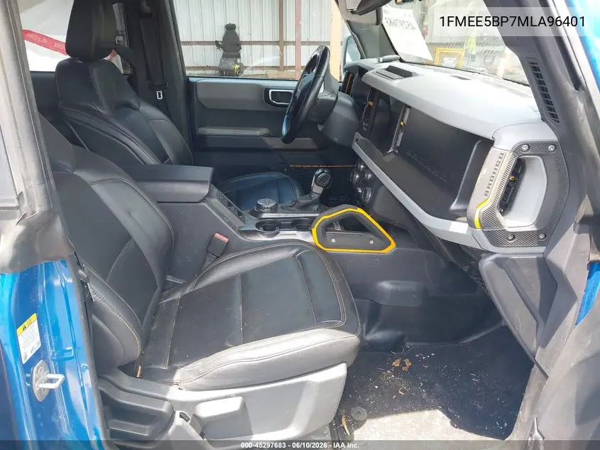2021 Ford Bronco Badlands VIN: 1FMEE5DP7MLA96401 Lot: 45297683