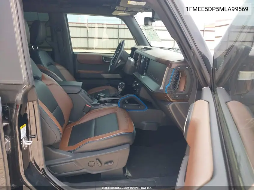 2021 Ford Bronco Outer Banks VIN: 1FMEE5DP5MLA99569 Lot: 45353315