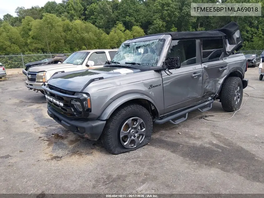 2021 Ford Bronco Big Bend/Black Diamond/Outer Banks VIN: 1FMEE5BP1MLA69018 Lot: 45414811