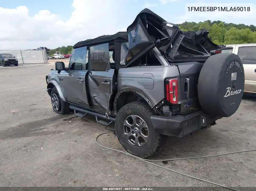 2021 Ford Bronco Big Bend/Black Diamond/Outer Banks VIN: 1FMEE5BP1MLA69018 Lot: 45414811