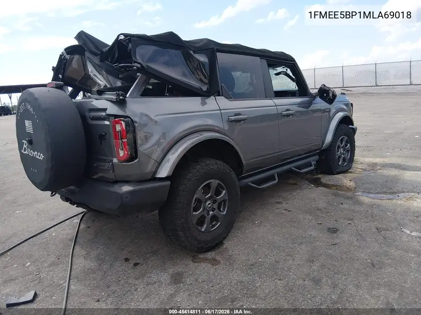 2021 Ford Bronco Big Bend/Black Diamond/Outer Banks VIN: 1FMEE5BP1MLA69018 Lot: 45414811