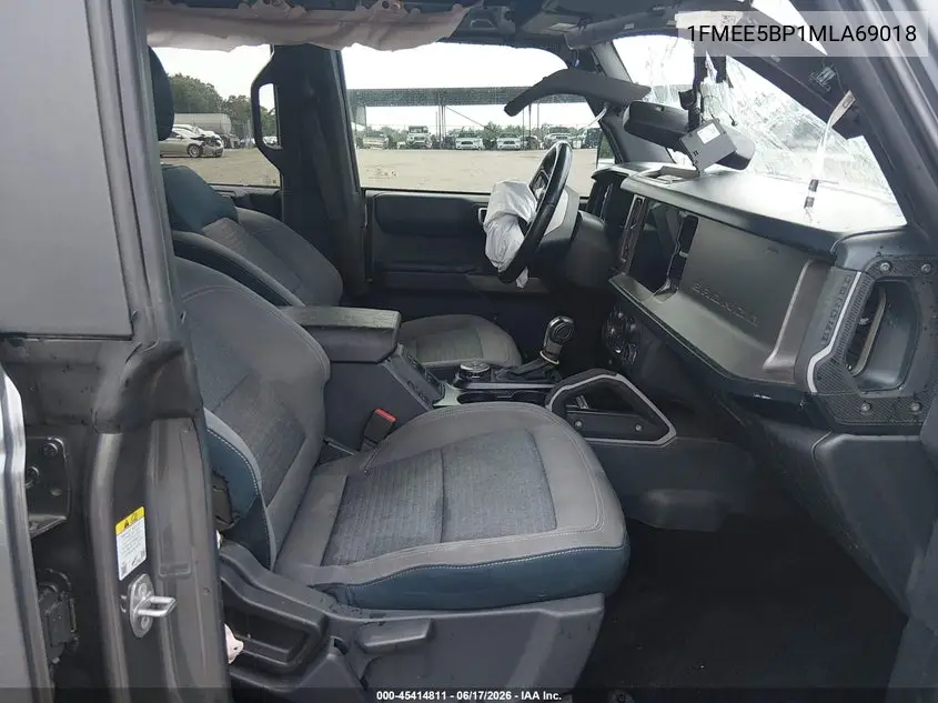2021 Ford Bronco Big Bend/Black Diamond/Outer Banks VIN: 1FMEE5BP1MLA69018 Lot: 45414811