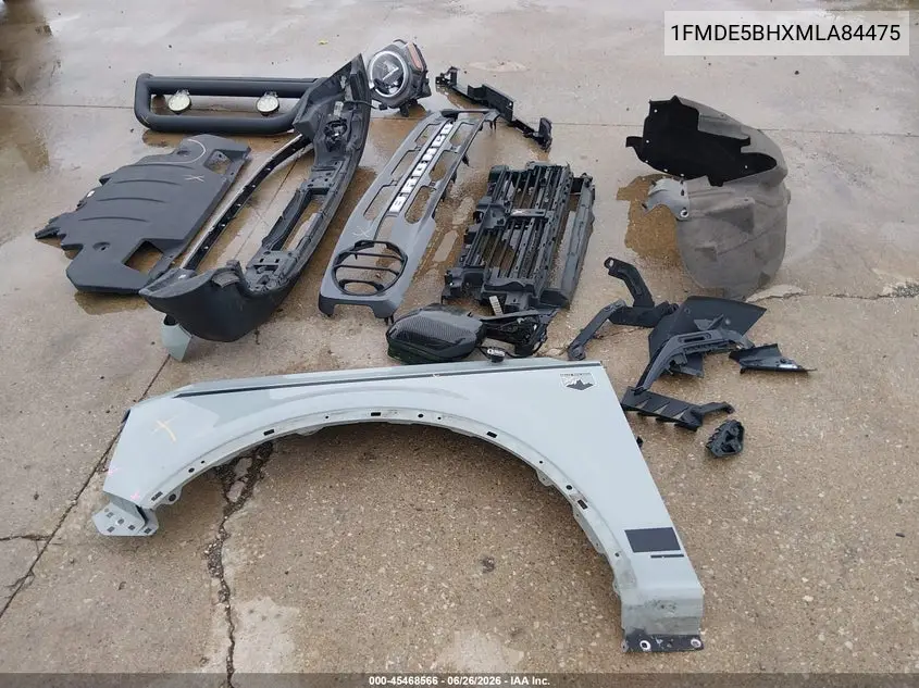 2021 Ford Bronco Big Bend VIN: 1FMDE5BHXMLA84475 Lot: 45468566
