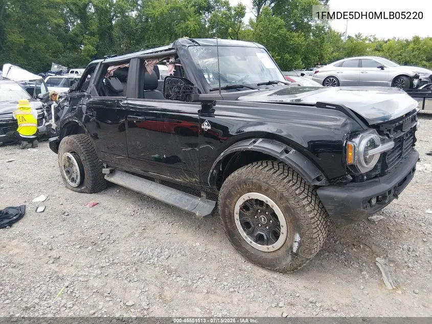 2021 Ford Bronco Badlands/Big Bend/Black Diamond/Outer Banks VIN: 1FMDE5DH0MLB05220 Lot: 45551513