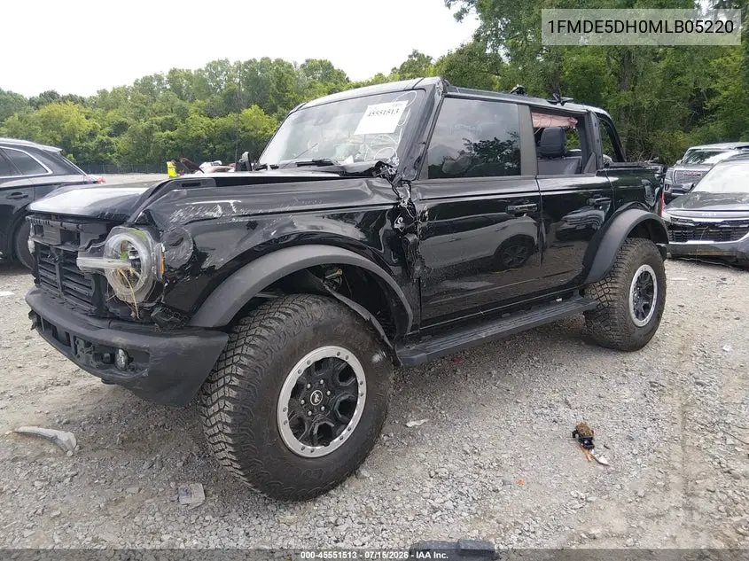 2021 Ford Bronco Badlands/Big Bend/Black Diamond/Outer Banks VIN: 1FMDE5DH0MLB05220 Lot: 45551513
