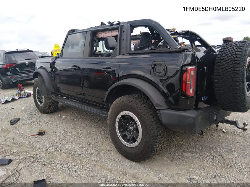 2021 Ford Bronco Badlands/Big Bend/Black Diamond/Outer Banks VIN: 1FMDE5DH0MLB05220 Lot: 45551513