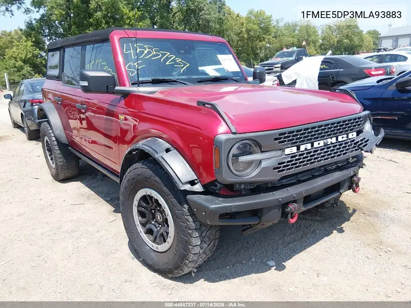 2021 Ford Bronco Badlands/Big Bend/Black Diamond/Outer Banks/Wildtrak VIN: 1FMEE5DP3MLA93883 Lot: 45557237