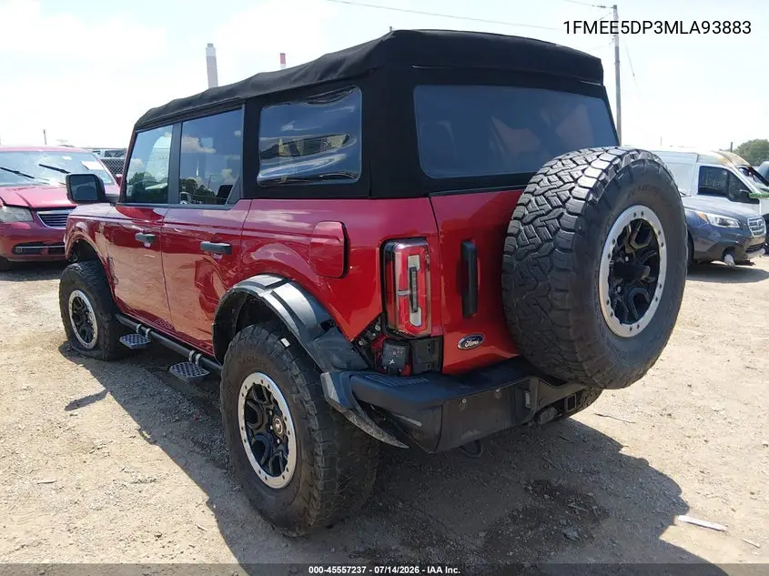 2021 Ford Bronco Badlands/Big Bend/Black Diamond/Outer Banks/Wildtrak VIN: 1FMEE5DP3MLA93883 Lot: 45557237