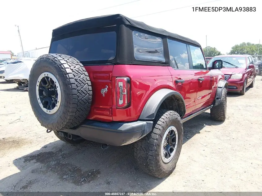 2021 Ford Bronco Badlands/Big Bend/Black Diamond/Outer Banks/Wildtrak VIN: 1FMEE5DP3MLA93883 Lot: 45557237