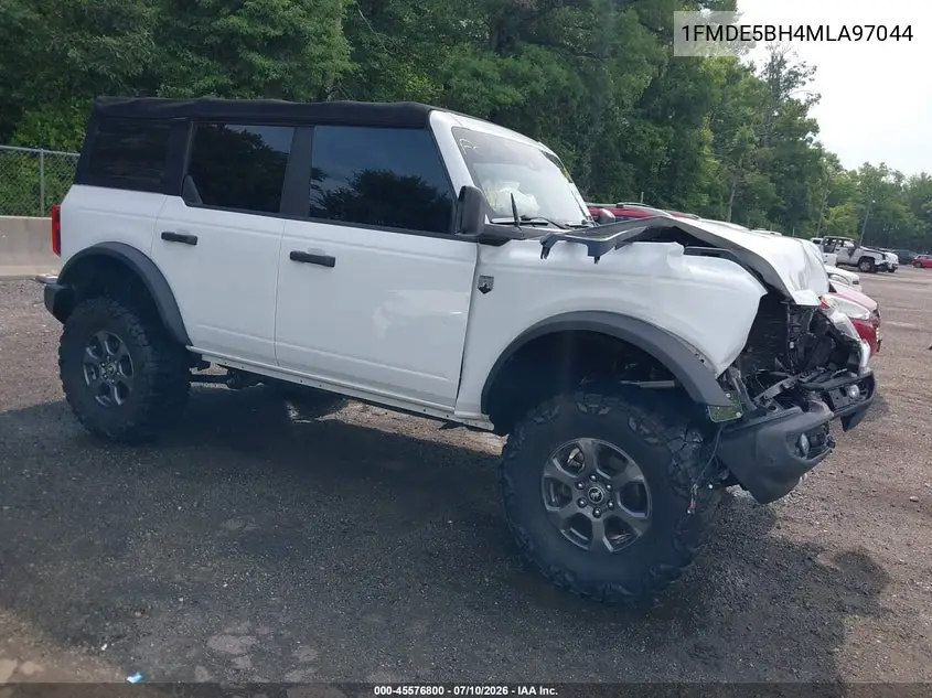 2021 Ford Bronco Big Bend VIN: 1FMDE5BH4MLA97044 Lot: 45576800