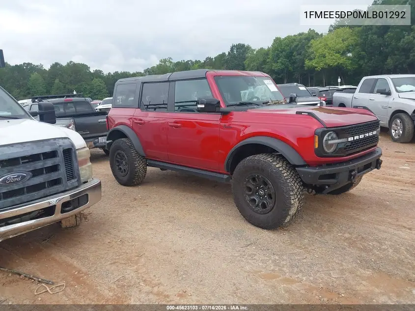 2021 Ford Bronco Wildtrak VIN: 1FMEE5DP0MLB01292 Lot: 45623103