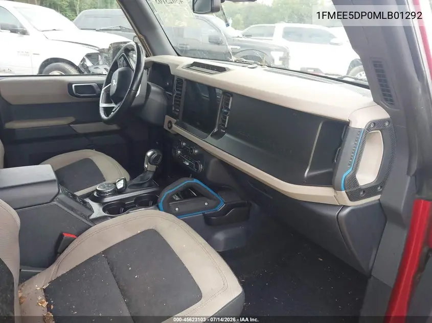 2021 Ford Bronco Wildtrak VIN: 1FMEE5DP0MLB01292 Lot: 45623103