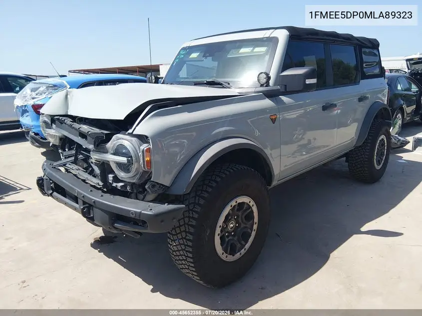 2021 Ford Bronco Badlands VIN: 1FMEE5DP0MLA89323 Lot: 45652355
