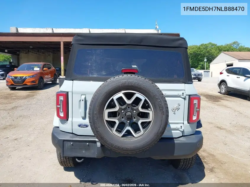 2022 Ford Bronco Outer Banks VIN: 1FMDE5DH7NLB88470 Lot: 45244355