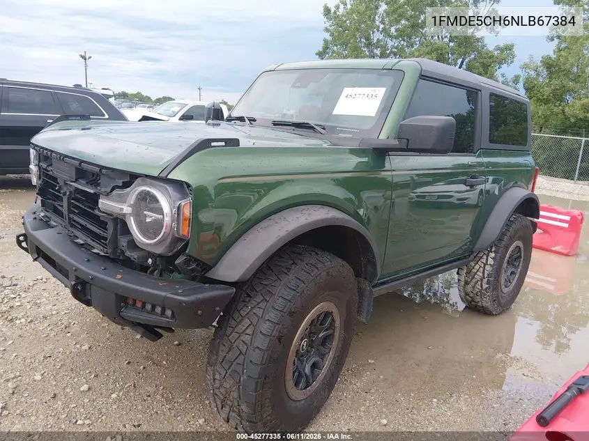2022 Ford Bronco VIN: 1FMDE5CH6NLB67384 Lot: 45277335