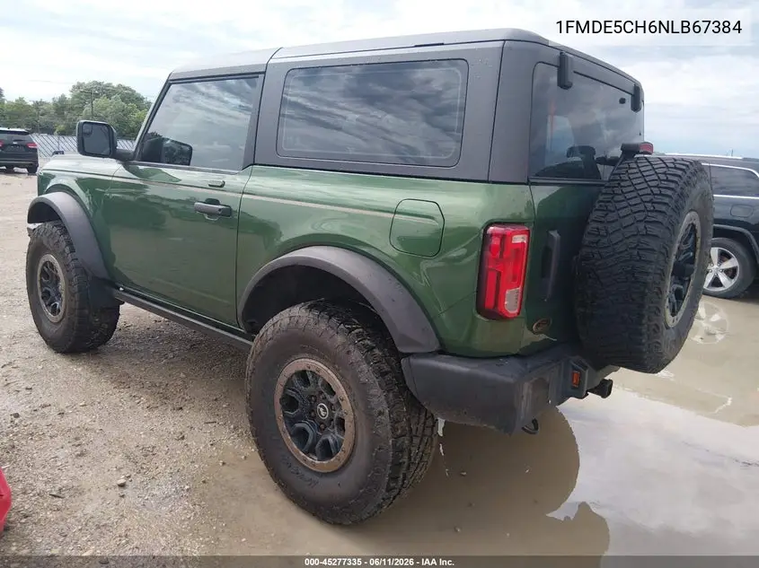 2022 Ford Bronco VIN: 1FMDE5CH6NLB67384 Lot: 45277335