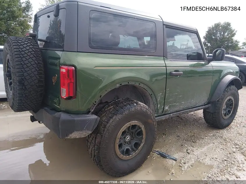 2022 Ford Bronco VIN: 1FMDE5CH6NLB67384 Lot: 45277335