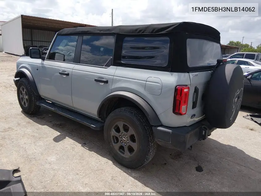 2022 Ford Bronco Big Bend VIN: 1FMDE5BH3NLB14062 Lot: 45337347