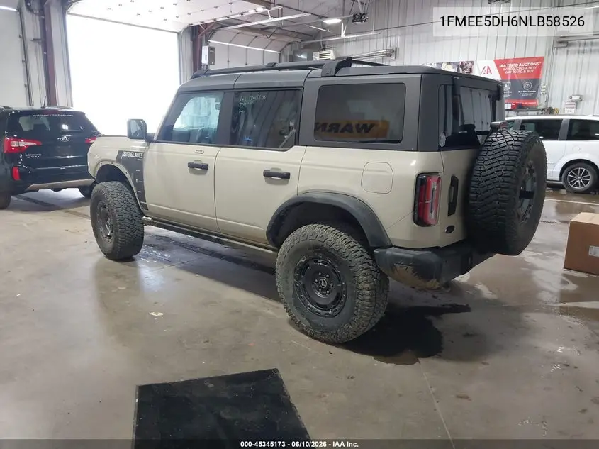 2022 Ford Bronco Everglades VIN: 1FMEE5DH6NLB58526 Lot: 45345173