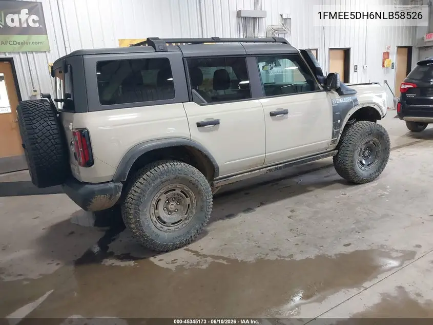 2022 Ford Bronco Everglades VIN: 1FMEE5DH6NLB58526 Lot: 45345173