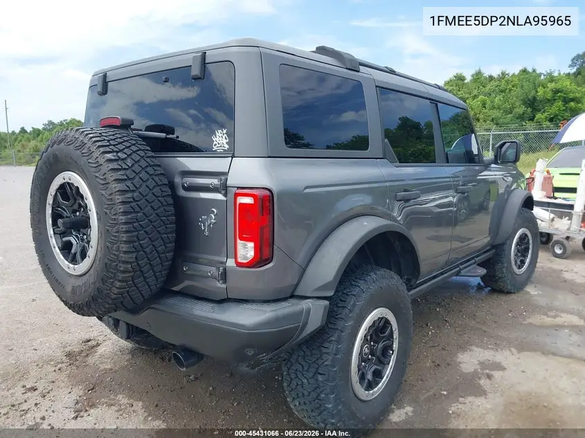 2022 Ford Bronco Black Diamond VIN: 1FMEE5DP2NLA95965 Lot: 45431066