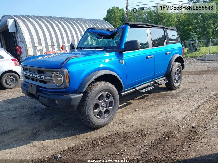 2022 Ford Bronco Big Bend VIN: 1FMDE5BH8NLB86648 Lot: 45443518