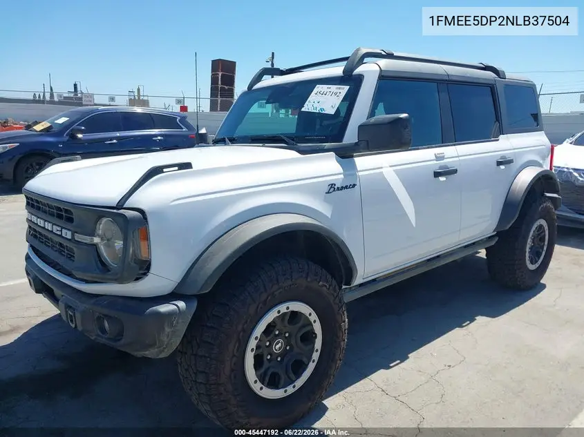 2022 Ford Bronco Black Diamond VIN: 1FMEE5DP2NLB37504 Lot: 45447192