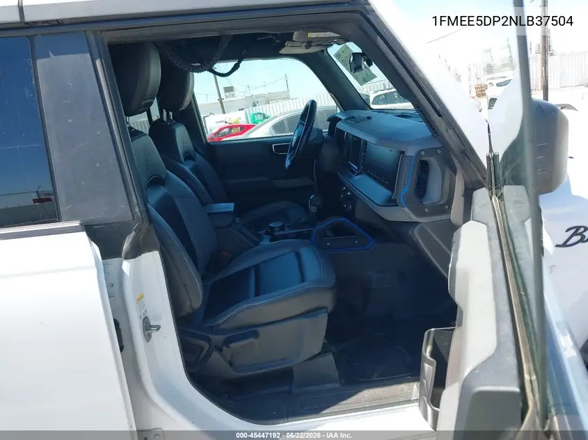 2022 Ford Bronco Black Diamond VIN: 1FMEE5DP2NLB37504 Lot: 45447192