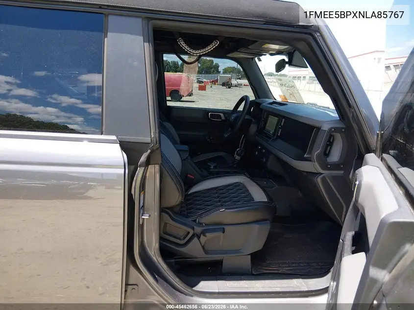 2022 Ford Bronco VIN: 1FMEE5BPXNLA85767 Lot: 45462656