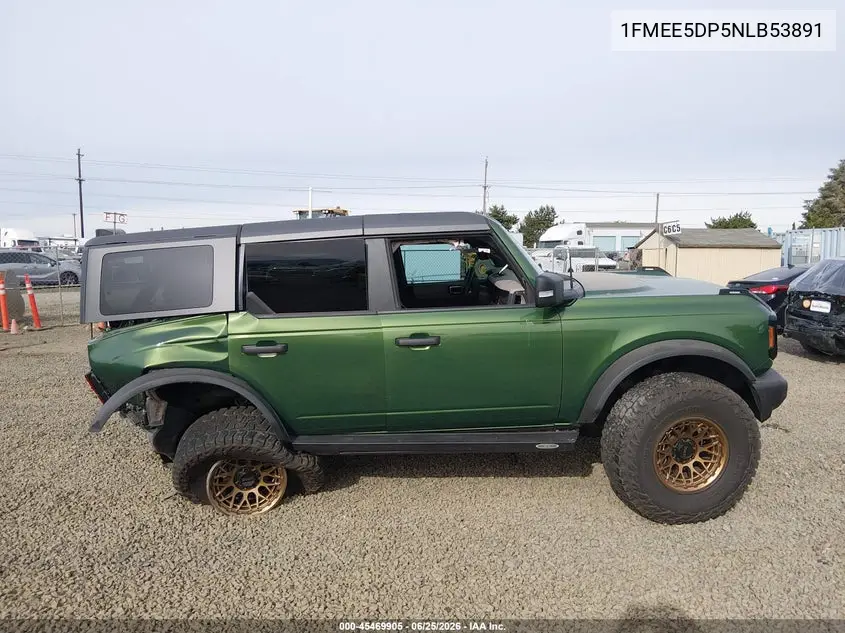 2022 Ford Bronco Wildtrak VIN: 1FMEE5DP5NLB53891 Lot: 45469905