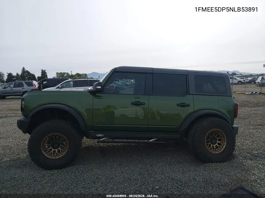 2022 Ford Bronco Wildtrak VIN: 1FMEE5DP5NLB53891 Lot: 45469905